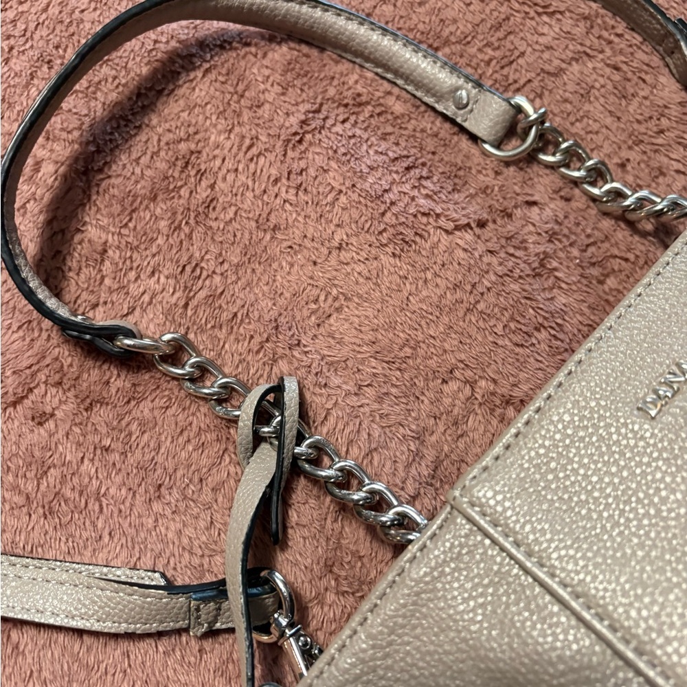Dana Buchman Beige Leather Shoulder Bag NWOT - Picture 9 of 9